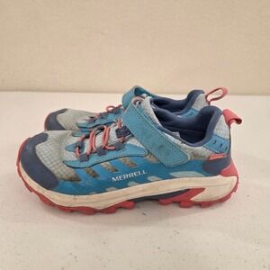 Merrell Kids Waterproof Trail Running Hiking Shoes Blue Pink MK167547 Size 5M